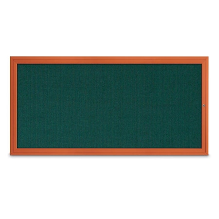 United Visual Products Slim Enclosed Corkboard, 24"x36", Black Alum Frame/Medium Grey UVEB2436-BLACK-MEDGRY